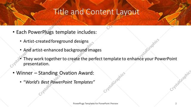 Title and Content presentation slide layout