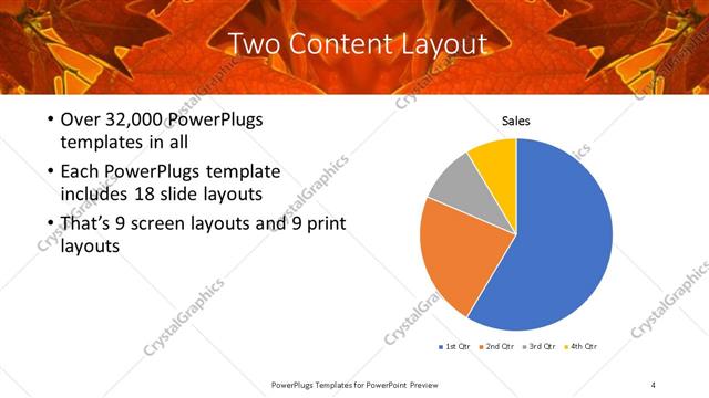 Two Content presentation slide layout