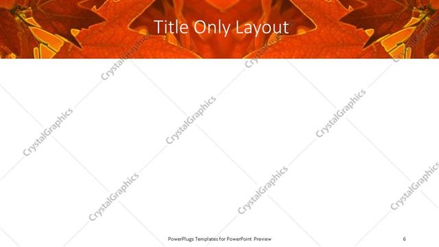 Title Only presentation slide layout