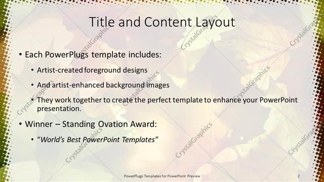 Title and Content presentation slide layout