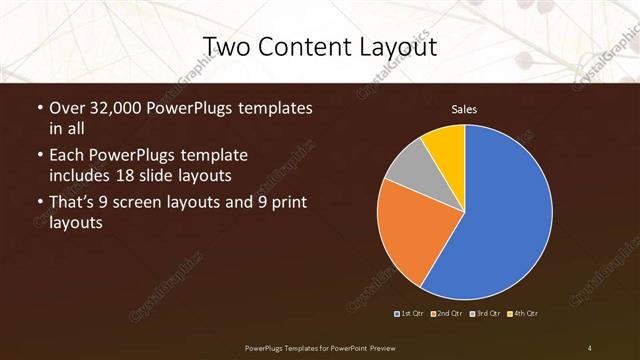 Two Content presentation slide layout