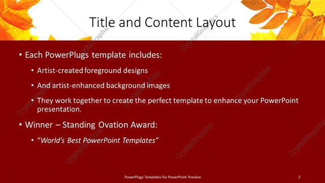 Title and Content presentation slide layout