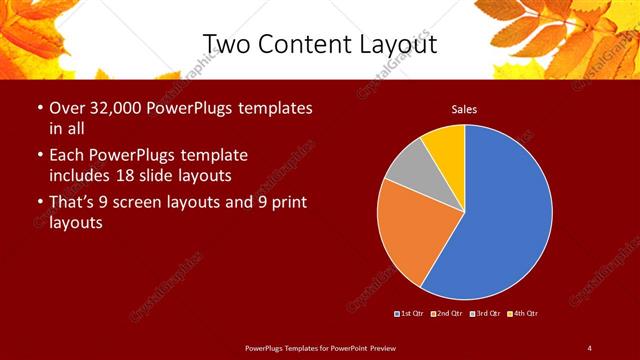 Two Content presentation slide layout