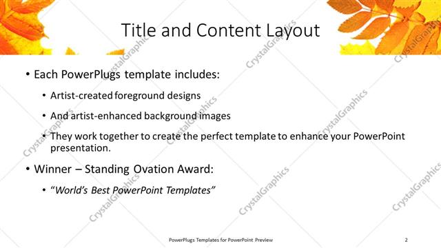 Title and Content presentation slide layout