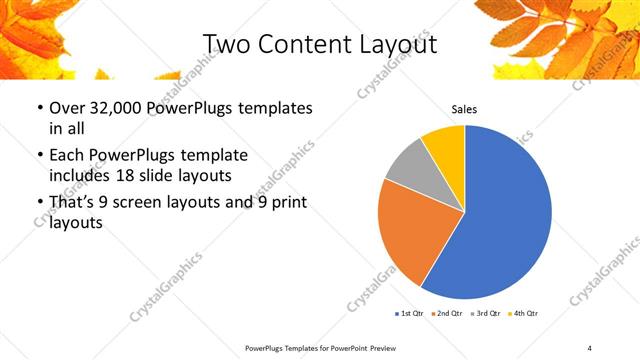 Two Content presentation slide layout