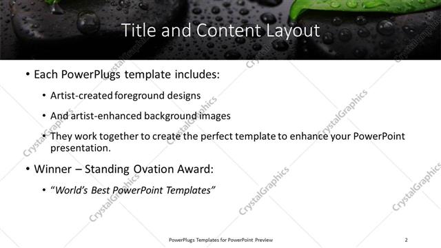 Title and Content presentation slide layout