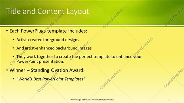 Title and Content presentation slide layout