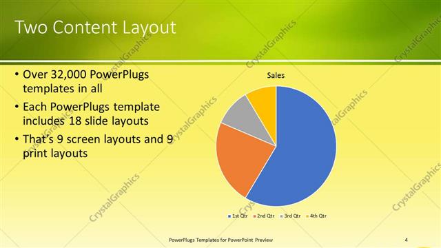 Two Content presentation slide layout