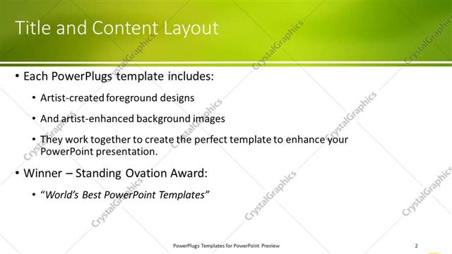 Title and Content presentation slide layout