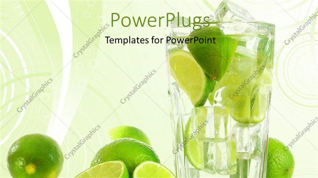 Presentation with lemons - A number of lemons with  glass of lemonade
