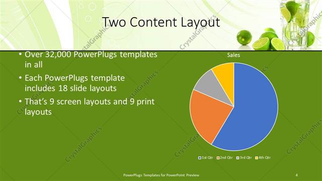 Two Content presentation slide layout
