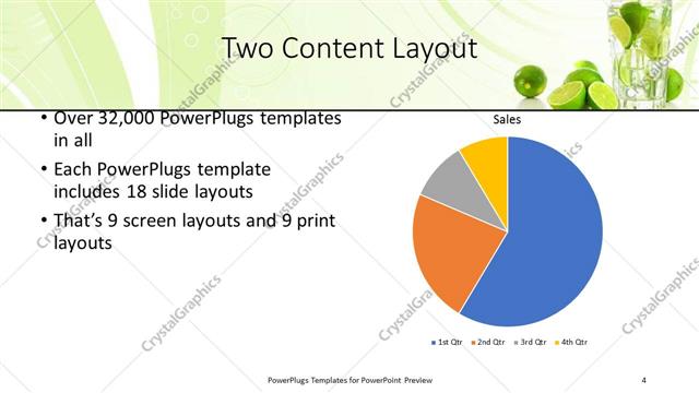 Two Content presentation slide layout