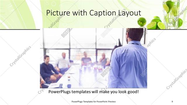 Picture with Caption presentation slide layout