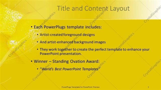 Title and Content presentation slide layout