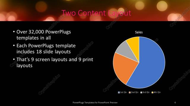 Two Content presentation slide layout