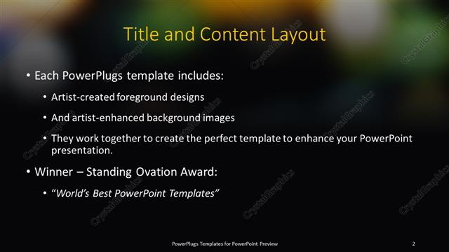 Title and Content presentation slide layout