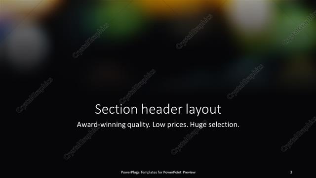 Section Header presentation slide layout