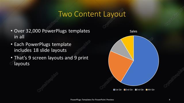 Two Content presentation slide layout
