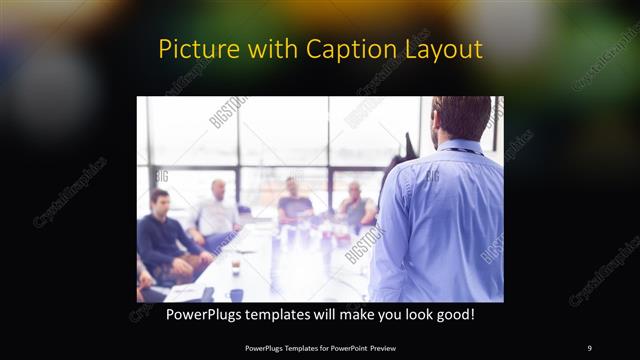 Picture with Caption presentation slide layout