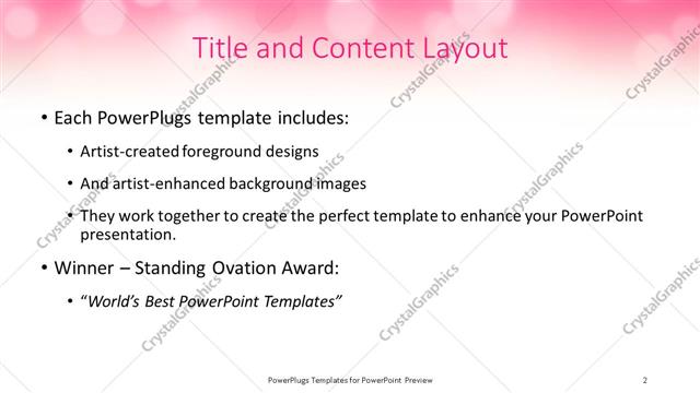 Title and Content presentation slide layout