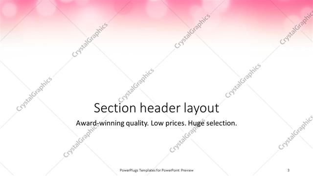 Section Header presentation slide layout