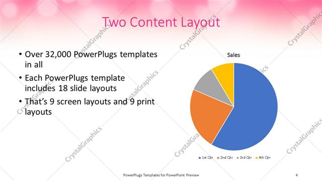 Two Content presentation slide layout
