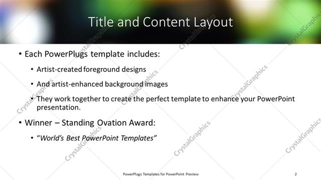 Title and Content presentation slide layout