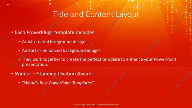 Title and Content presentation slide layout