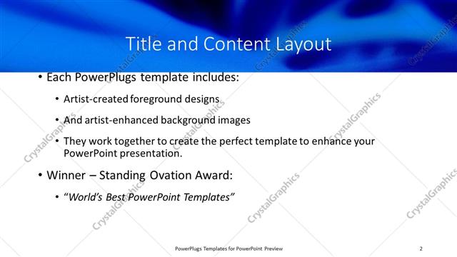 Title and Content presentation slide layout