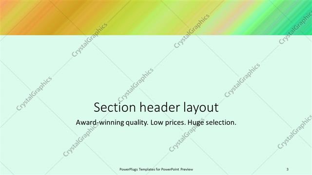 Section Header presentation slide layout