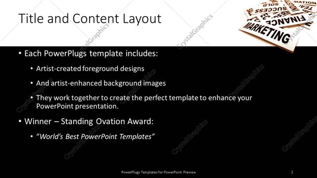 Title and Content presentation slide layout