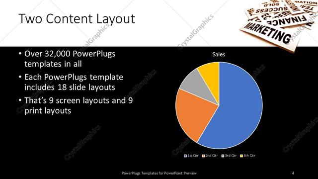 Two Content presentation slide layout