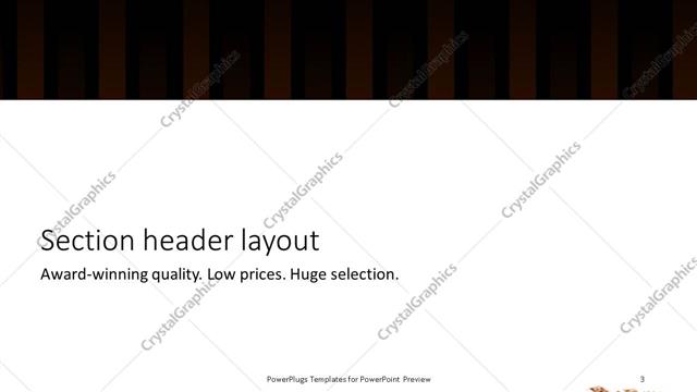 Section Header presentation slide layout