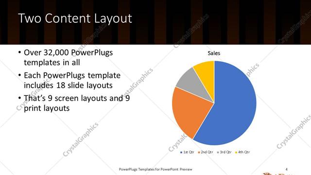 Two Content presentation slide layout