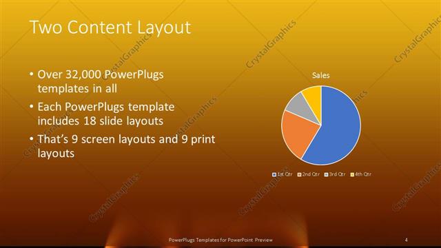 Two Content presentation slide layout
