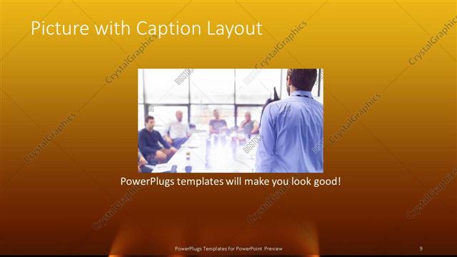 Picture with Caption presentation slide layout