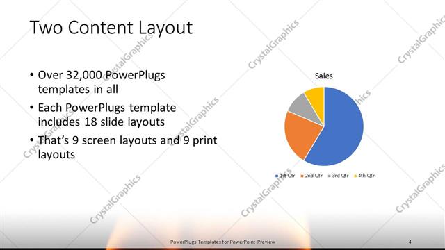 Two Content presentation slide layout