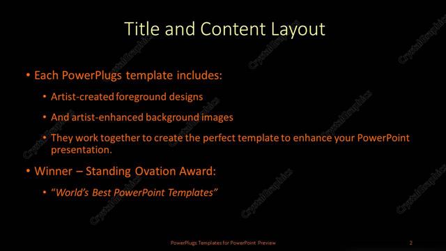 Title and Content presentation slide layout