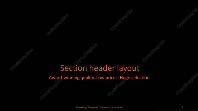 Section Header presentation slide layout