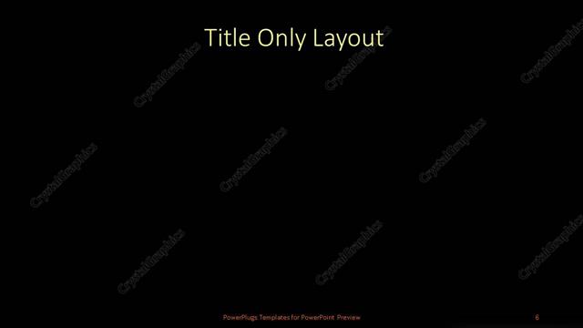 Title Only presentation slide layout