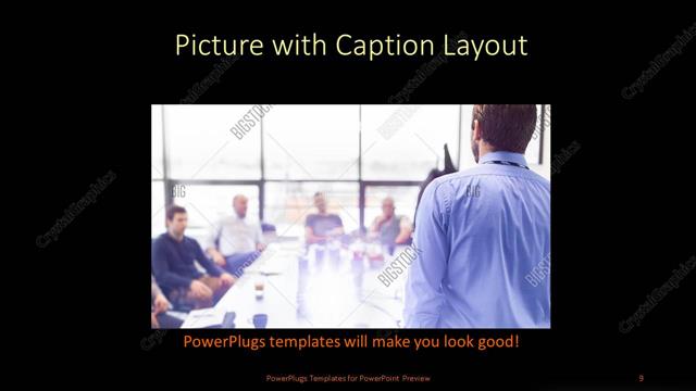 Picture with Caption presentation slide layout