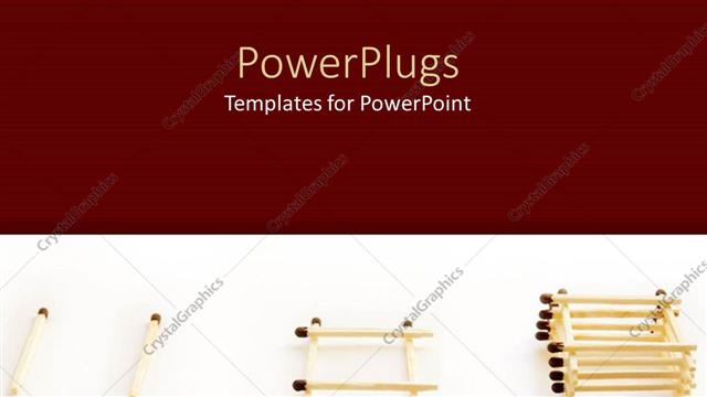  Presentation with piles - A number of matchsticks in piles with brownish background