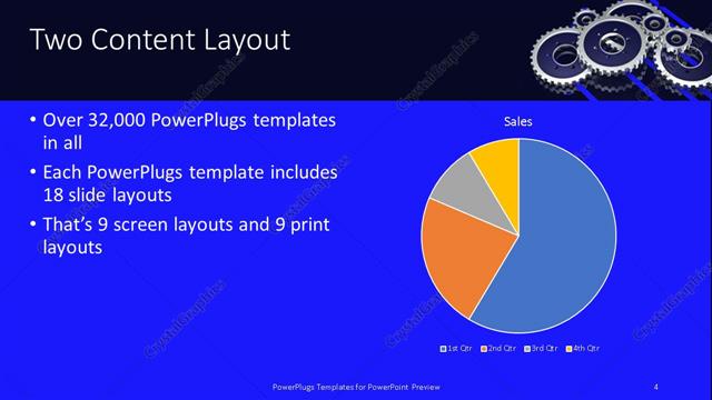 Two Content presentation slide layout