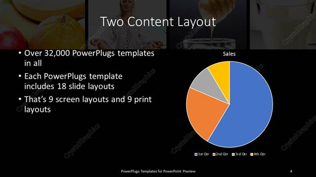 Two Content presentation slide layout