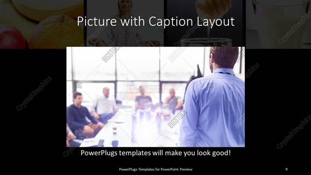 Picture with Caption presentation slide layout