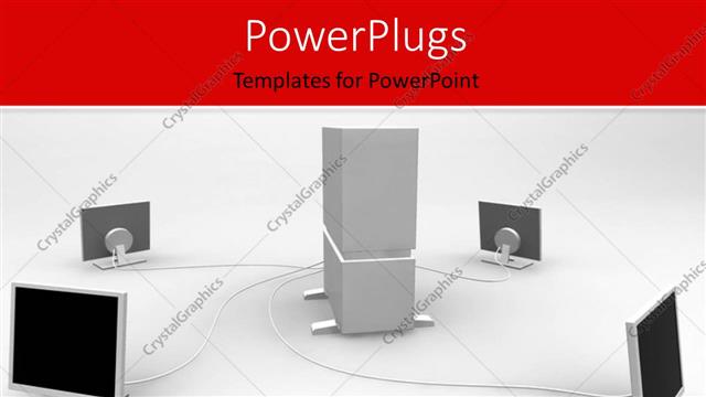  Presentation with cpu - A number of monitors connected to one cpu
