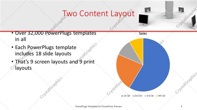 Two Content presentation slide layout