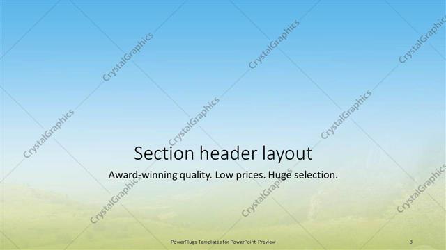 Section Header presentation slide layout