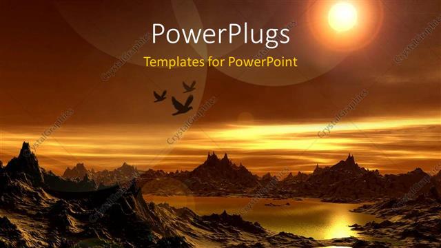  Presentation with mountains - A number of mountains with a lot of water