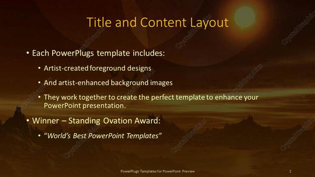 Title and Content presentation slide layout